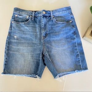Madewell High Rise Slim Boy Jean Shorts